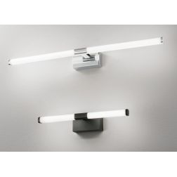 3720 AGO LAMPADA PER SPECCHIO DA BAGNO 2 MISURE IP44 LED INTEGRATO COLORI CROMO O NERO DI FABAS LUCE Fabas Luce - Cristalensi Sh