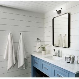 3720 AGO LAMPADA PER SPECCHIO DA BAGNO 2 MISURE IP44 LED INTEGRATO COLORI CROMO O NERO DI FABAS LUCE Fabas Luce - Cristalensi Sh 2