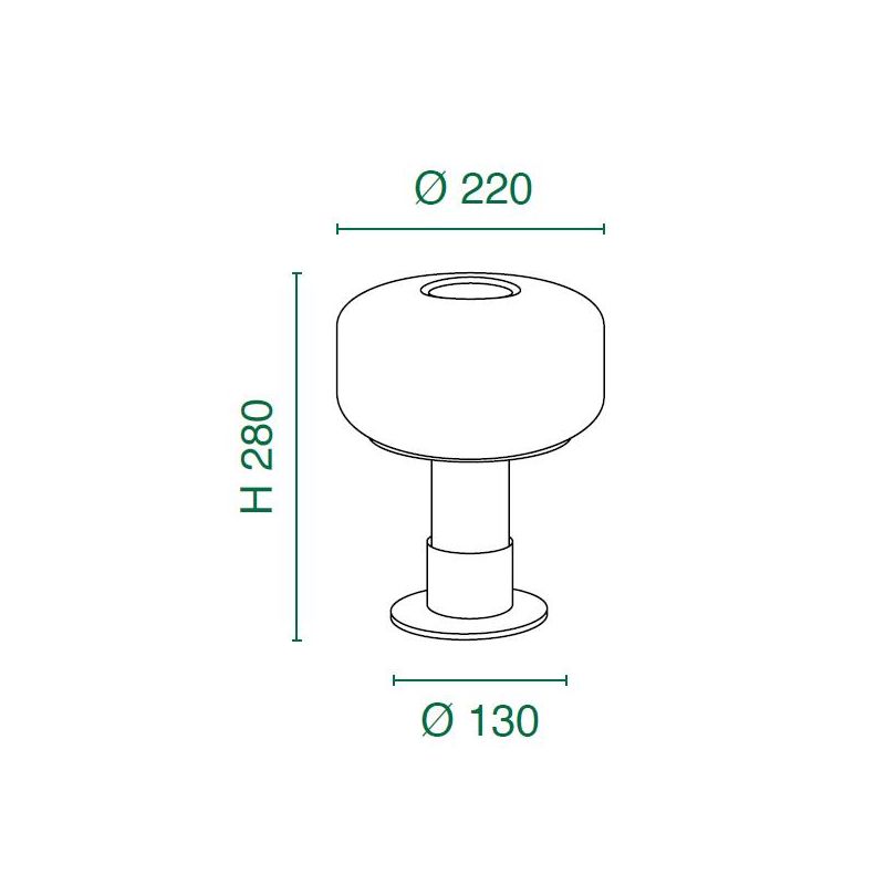 FLICK LAMPADA DA TAVOLO IN VETRO 4 COLORI TOUCH DIMMER DESIGN MODERNO LAMPADINA E14