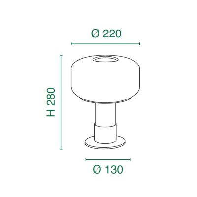 FLICK LAMPADA DA TAVOLO IN VETRO 4 COLORI TOUCH DIMMER DESIGN MODERNO LAMPADINA E14