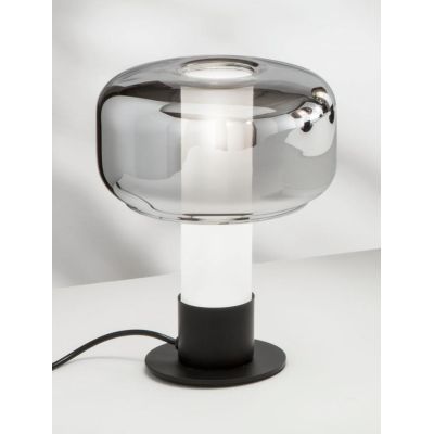 FLICK LAMPADA DA TAVOLO IN VETRO 4 COLORI TOUCH DIMMER DESIGN MODERNO LAMPADINA E14