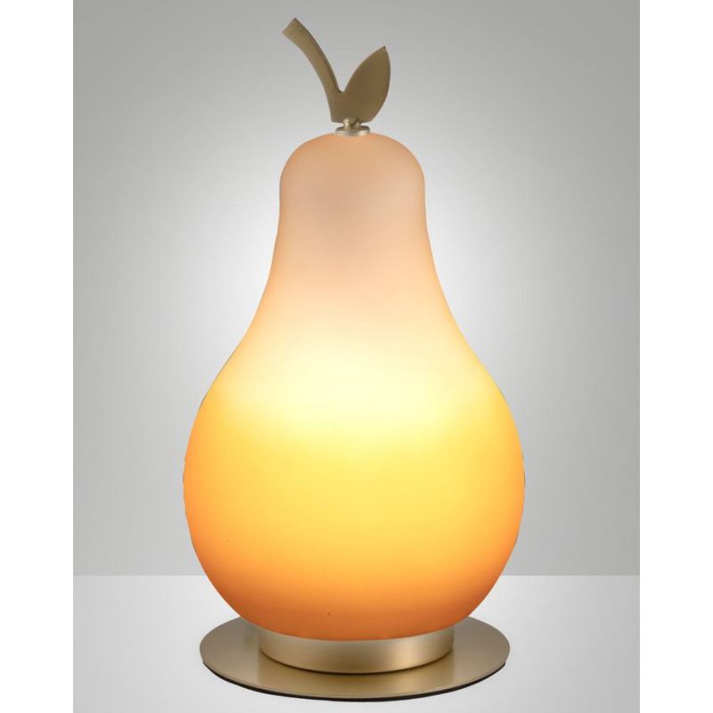 WILMA LAMPADA DA TAVOLO A PERA IN VETRO 4 COLORI TOUCH DIMMER LED 8W LUCE 3000K  MODERNA