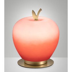 WENDY LAMPADA DA TAVOLO A MELA IN VETRO 4 COLORI TOUCH DIMMER LED 8W LUCE 3000K  MODERNA 2