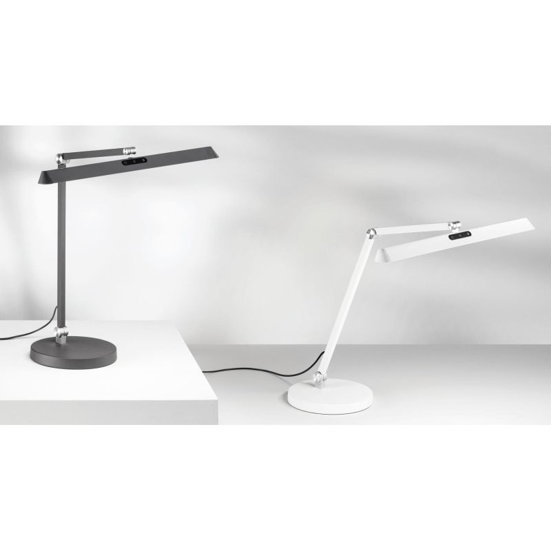 BEBA LAMPADA DA UFFICIO ORIENTABILE BIANCA O ANTRACITE LED 12W CCT LUCE DIMMERABILE MODERNA