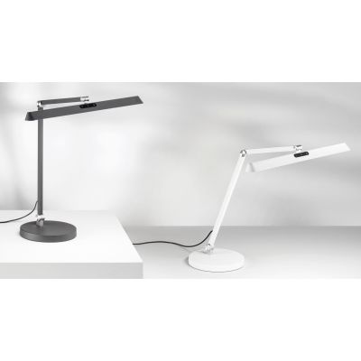 BEBA LAMPADA DA UFFICIO ORIENTABILE BIANCA O ANTRACITE LED 12W CCT LUCE DIMMERABILE MODERNA