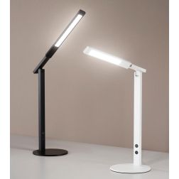 3550-30 IDEAL LAMPADA DA TAVOLO CON BRACCIO ORIENTABILE IN ALLUMINIO NERO BIANCO DI FABAS LUCE Fabas Luce - Cristalensi Shop Onl