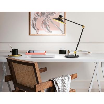 PANAREA LAMPADA DA TAVOLO ORIENTABILE BIANCA O NERA LED 10W CCT LUCE DIMMERABILE MODERNA