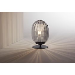 3519-30 INFINITY LAMPADA DA TAVOLO O ABAT-JOUR MODERNA IN VETRO SOFFIATO FUME DI FABAS LUCE Fabas Luce - Cristalensi Shop Online 2