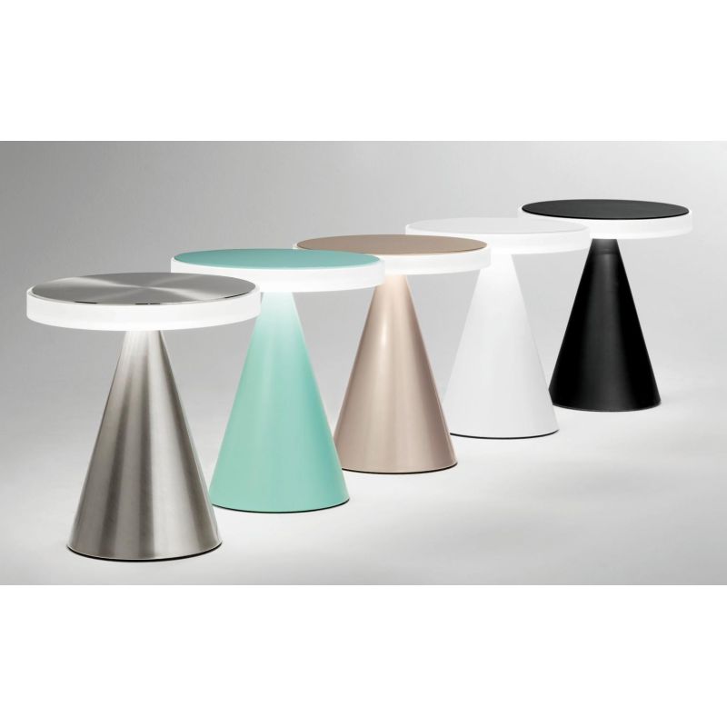 3386-35 NEUTRA LAMPADA DA TAVOLO PIRAMIDALE IN METALLO A LED 5 COLORI DI FABAS LUCE Fabas Luce - Cristalensi Shop Online