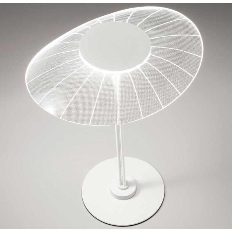 3625-30 VELA LAMPADA DA TAVOLO IN METALLO BIANCO DAL DESIGN MODERNO LED 12W DI FABAS LUCE Fabas Luce - Cristalensi Shop Online