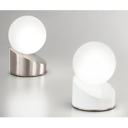 3360-30 GRAVITY LAMPADA DA TAVOLO ORIGINALE LED 5W TOUCH DIMMER BIANCO NERO NICKEL DI FABAS LUCE Fabas Luce - Cristalensi Shop O