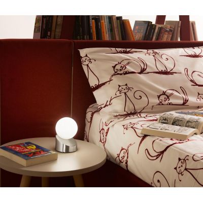 3360-30 GRAVITY LAMPADA DA TAVOLO ORIGINALE LED 5W TOUCH DIMMER BIANCO NERO NICKEL DI FABAS LUCE Fabas Luce - Cristalensi Shop O