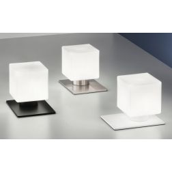 3579-30 ZARA LAMPADA DA TAVOLO MODERNA IN VETRO E METALLO NERO BIANCO NICKEL DI FABAS LUCE Fabas Luce - Cristalensi Shop Online