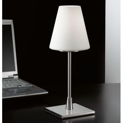 2653-31 LUCY LAMPADA DA TAVOLO MODERNA NICKEL SATINATO TOUCH SWITCH DI FABAS LUCE Fabas Luce - Cristalensi Shop Online