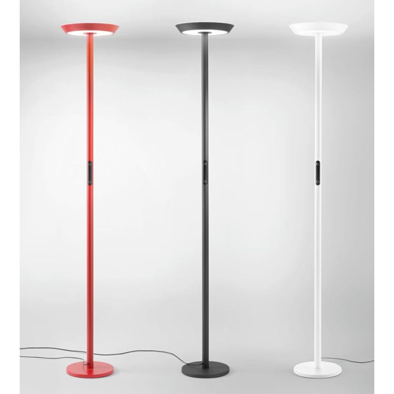 FIZZ PIANTANA MODERNA LED 60W LUCE CCT DIMMERABILE H178 CM METALLO 3 COLORI