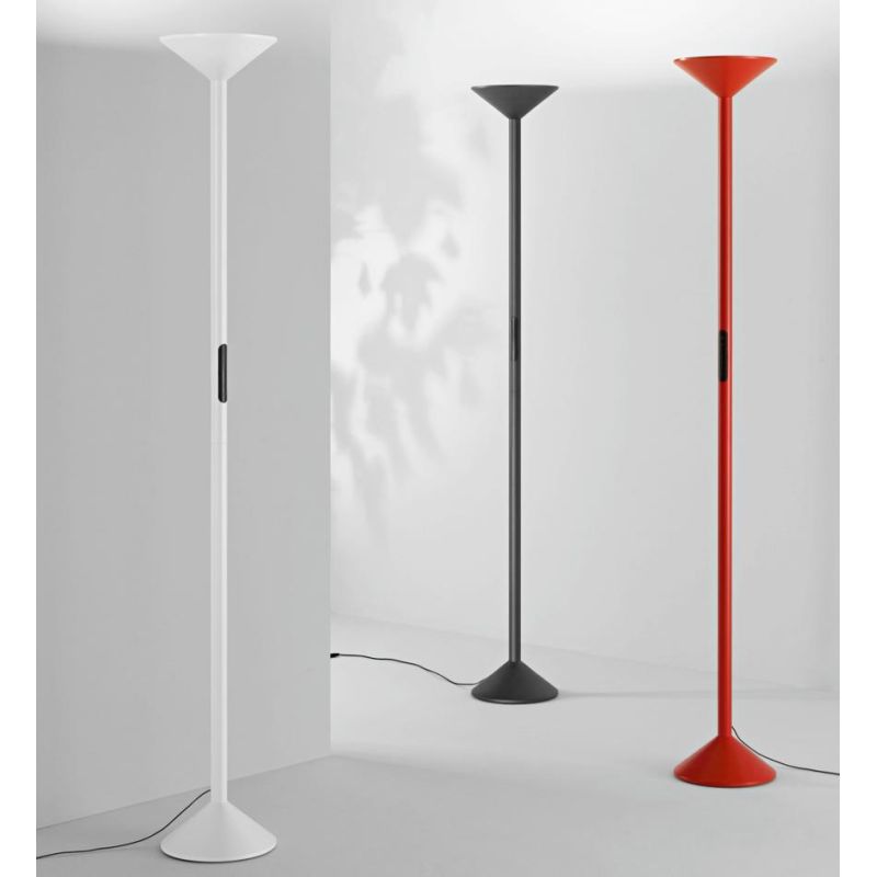 TRATTO PIANTANA MODERNA LED 50W LUCE CCT DIMMERABILE H175 CM METALLO 3 COLORI