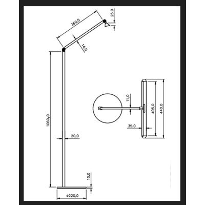 BEBA LAMPADA DA TERRA ORIENTABILE BIANCA O ANTRACITE LED 12W CCT LUCE DIMMERABILE MODERNA