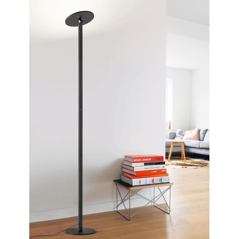 3551-12 REGINA LAMPADA DA TERRA ORIENTABILE METALLO NERO O BIANCO DIMMERABILE DI FABAS LUCE Fabas Luce - Cristalensi Shop Online