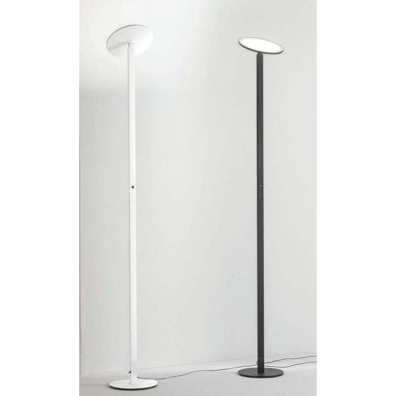 3551-12 REGINA LAMPADA DA TERRA ORIENTABILE METALLO NERO O BIANCO DIMMERABILE DI FABAS LUCE Fabas Luce - Cristalensi Shop Online