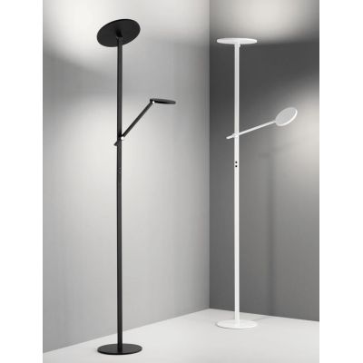 3551-10 REGINA LAMPADA DA TERRA A DOPPIA EMISSIONE DI LUCE NERA O BIANCA DIMMERABILE DI FABAS LUCE Fabas Luce - Cristalensi Shop