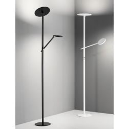 3551-10 REGINA LAMPADA DA TERRA A DOPPIA EMISSIONE DI LUCE NERA O BIANCA DIMMERABILE DI FABAS LUCE Fabas Luce - Cristalensi Shop