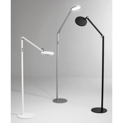 3551-11 REGINA LAMPADA DA TERRA IN ALLUMINIO NERA BIANCA o ALLUMINIO DIMMERABILE DI FABAS LUCE Fabas Luce - Cristalensi Shop Onl