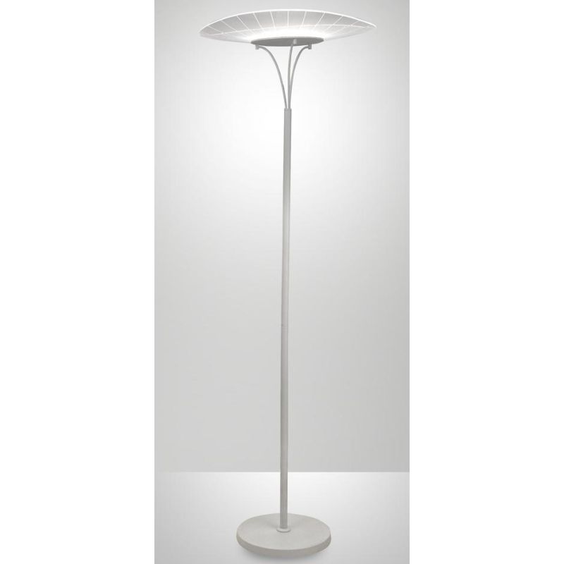 3625-10 VELA LAMPADA DA TERRA IN METALLO BIANCO DAL DESIGN MODERNO LED 24W DI FABAS LUCE Fabas Luce - Cristalensi Shop Online