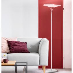 3625-10 VELA LAMPADA DA TERRA IN METALLO BIANCO DAL DESIGN MODERNO LED 24W DI FABAS LUCE Fabas Luce - Cristalensi Shop Online