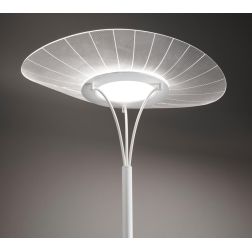 3625-10 VELA LAMPADA DA TERRA IN METALLO BIANCO DAL DESIGN MODERNO LED 24W DI FABAS LUCE Fabas Luce - Cristalensi Shop Online 2