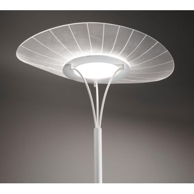 3625-10 VELA LAMPADA DA TERRA IN METALLO BIANCO DAL DESIGN MODERNO LED 24W DI FABAS LUCE Fabas Luce - Cristalensi Shop Online