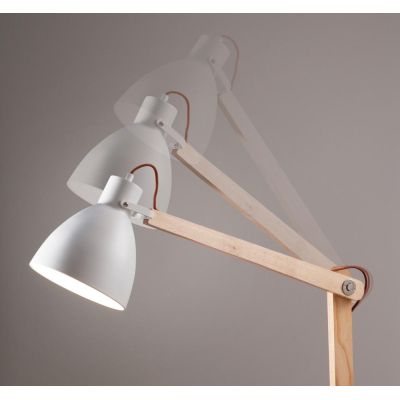 3644-11 SVEVA PIANTANA ORIENTABILE IN LEGNO E METALLO NERO O BIANCO DI FABAS LUCE Fabas Luce - Cristalensi Shop Online