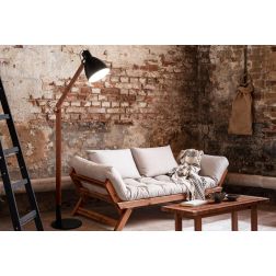 3644-11 SVEVA PIANTANA ORIENTABILE IN LEGNO E METALLO NERO O BIANCO DI FABAS LUCE Fabas Luce - Cristalensi Shop Online