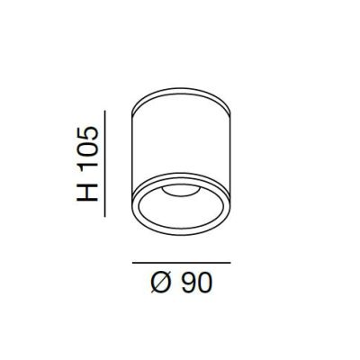 PACA PLAFONIERA SPOT CILINDRO LED 13W LUCE 3000K IP40 BIANCO O NERO LUCE DIFFUSA MODERNA