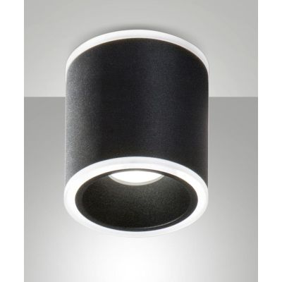 PACA PLAFONIERA SPOT CILINDRO LED 13W LUCE 3000K IP40 BIANCO O NERO LUCE DIFFUSA MODERNA