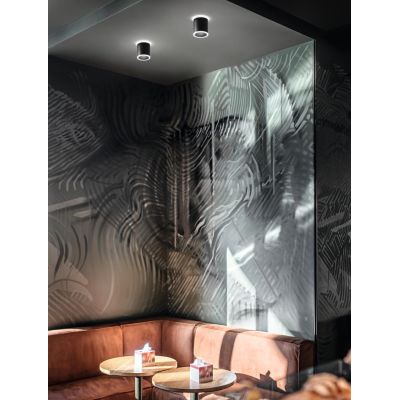 PACA PLAFONIERA SPOT CILINDRO LED 13W LUCE 3000K IP40 BIANCO O NERO LUCE DIFFUSA MODERNA