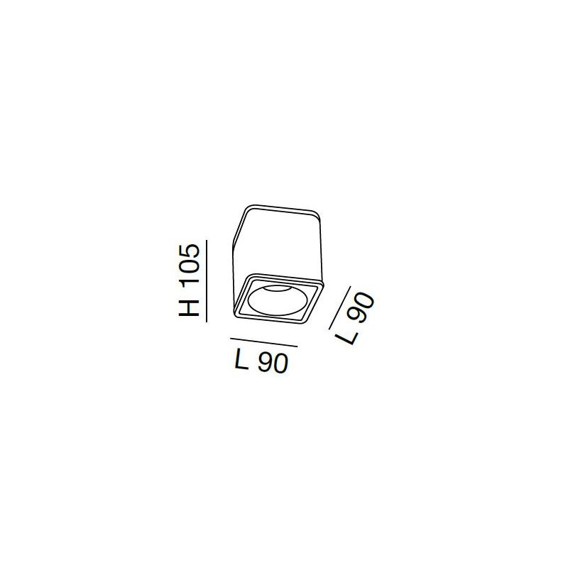 PACA PLAFONIERA SPOT QUADRATA LED 13W LUCE 3000K IP40 BIANCO O NERO LUCE DIFFUSA MODERNA