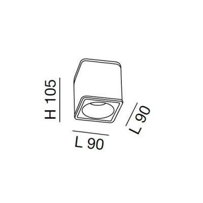 PACA PLAFONIERA SPOT QUADRATA LED 13W LUCE 3000K IP40 BIANCO O NERO LUCE DIFFUSA MODERNA