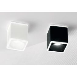 PACA PLAFONIERA SPOT QUADRATA LED 13W LUCE 3000K IP40 BIANCO O NERO LUCE DIFFUSA MODERNA