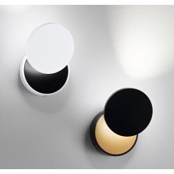 3452-21 ARA APPLIQUE MODERNA ORIENTABILE CON DOPPIA ILLUMINAZIONE LED 12W NERA o BIANCA DI FABAS LUC Fabas Luce - Cristalensi Sh