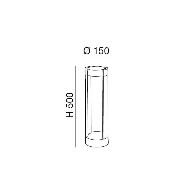 NAGI PALO DA ESTERNO H50 CM ORIENTABILE IP65 ANTRACITE LED 9W LUCE 3000K MODERNO