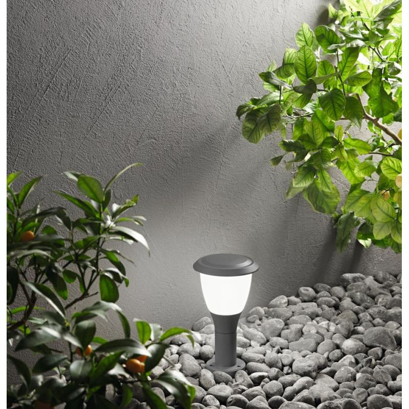 THIAGO PALO DA GIARDINO 2 MISURE IP65 ALLUMINIO ANTRACITE LAMPADINA ATTACCO E27 CLASSICO