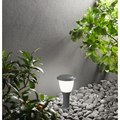 THIAGO PALO DA GIARDINO 2 MISURE IP65 ALLUMINIO ANTRACITE LAMPADINA ATTACCO E27 CLASSICO