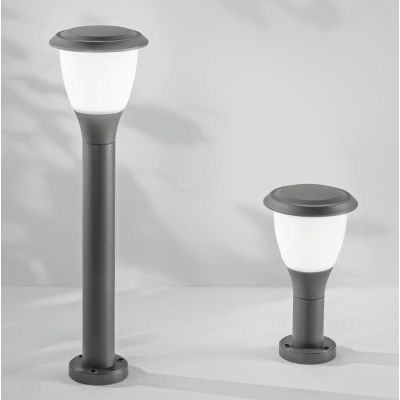 THIAGO PALO DA GIARDINO 2 MISURE IP65 ALLUMINIO ANTRACITE LAMPADINA ATTACCO E27 CLASSICO