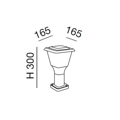LENA PALO DA GIARDINO 2 MISURE IP65 ALLUMINIO ANTRACITE LAMPADINA ATTACCO E27 CLASSICO