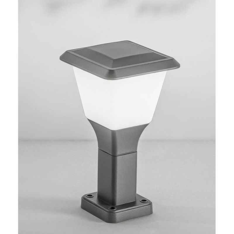 LENA PALO DA GIARDINO 2 MISURE IP65 ALLUMINIO ANTRACITE LAMPADINA ATTACCO E27 CLASSICO