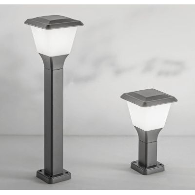 LENA PALO DA GIARDINO 2 MISURE IP65 ALLUMINIO ANTRACITE LAMPADINA ATTACCO E27 CLASSICO