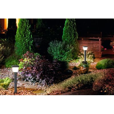 LENA PALO DA GIARDINO 2 MISURE IP65 ALLUMINIO ANTRACITE LAMPADINA ATTACCO E27 CLASSICO