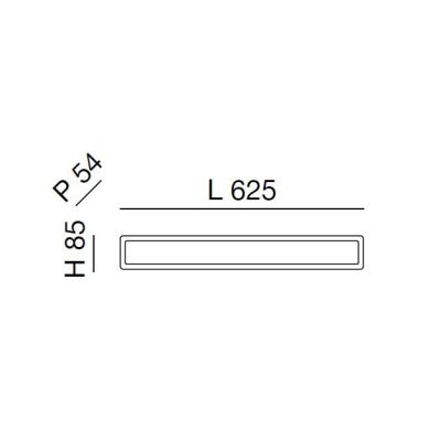 JASON APPLIQUE LINEARE 2 MISURE IP65 ALLUMINIO BIANCO E ANTRACITE LED INTEGRATO LUCE 3000K MODERNA