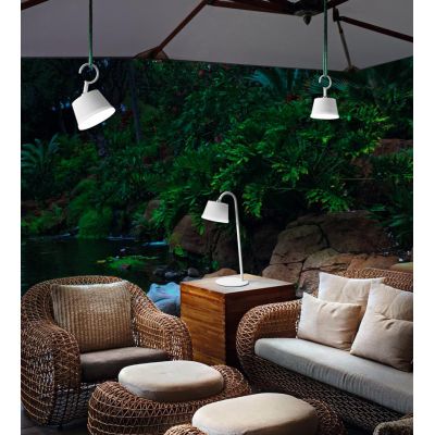 3742-71 ARMANDA LAMPADA PORTABILE MULTIFUNZIONE IP54 CON BATTERIA RICARICABILE NERO,BIANCO O CORTEN Fabas Luce - Cristalensi Sho