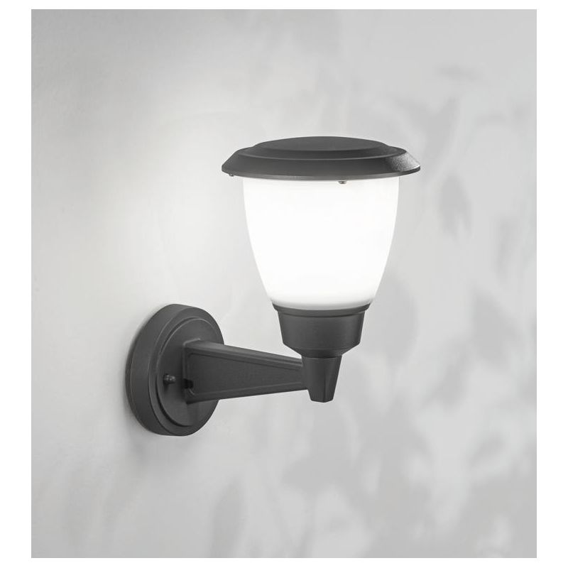 THIAGO LAMPADA DA PARETE IP65 ALLUMINIO ANTRACITE LAMPADINA ATTACCO E27 DA ESTERNO CLASSICA